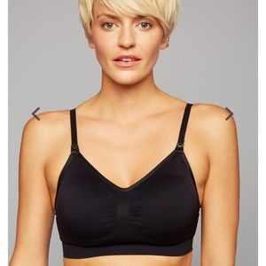 Seamless wireless nursing bra - black - GREAT